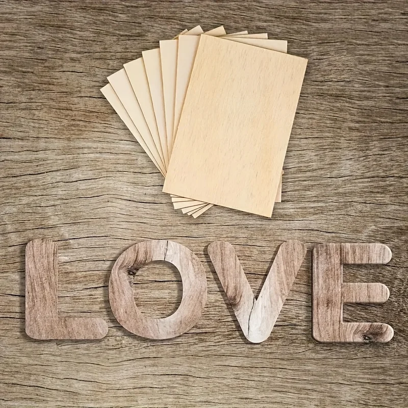30pcs Smooth Surface Unfinished Wood Boards Natural Wood Blanks DIY Art Projects Painting Carving Creative Home Decor Crafts
