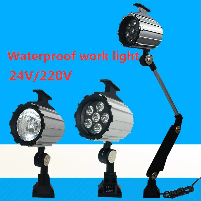 7W/9W/35W LED Machine Tool Operation Light Long Arm Foldable Waterproof Energy-Saving CNC Lathe Equipment Lighting 24V 220V