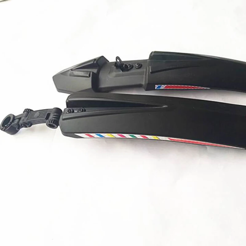 Front Rear Mudguard For Road Bike Mountain MTB Wheel Flexible Set Cycling Lightweight Plastic Black 24\'\'/26\'\'/27\'\'