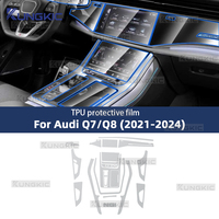 TPU Interior Film for Audi Q7 Q8 2021-2024 Car Gearbox Panel Dashboard Anti-Scratch Sticker Protective Film Sticker Transparent