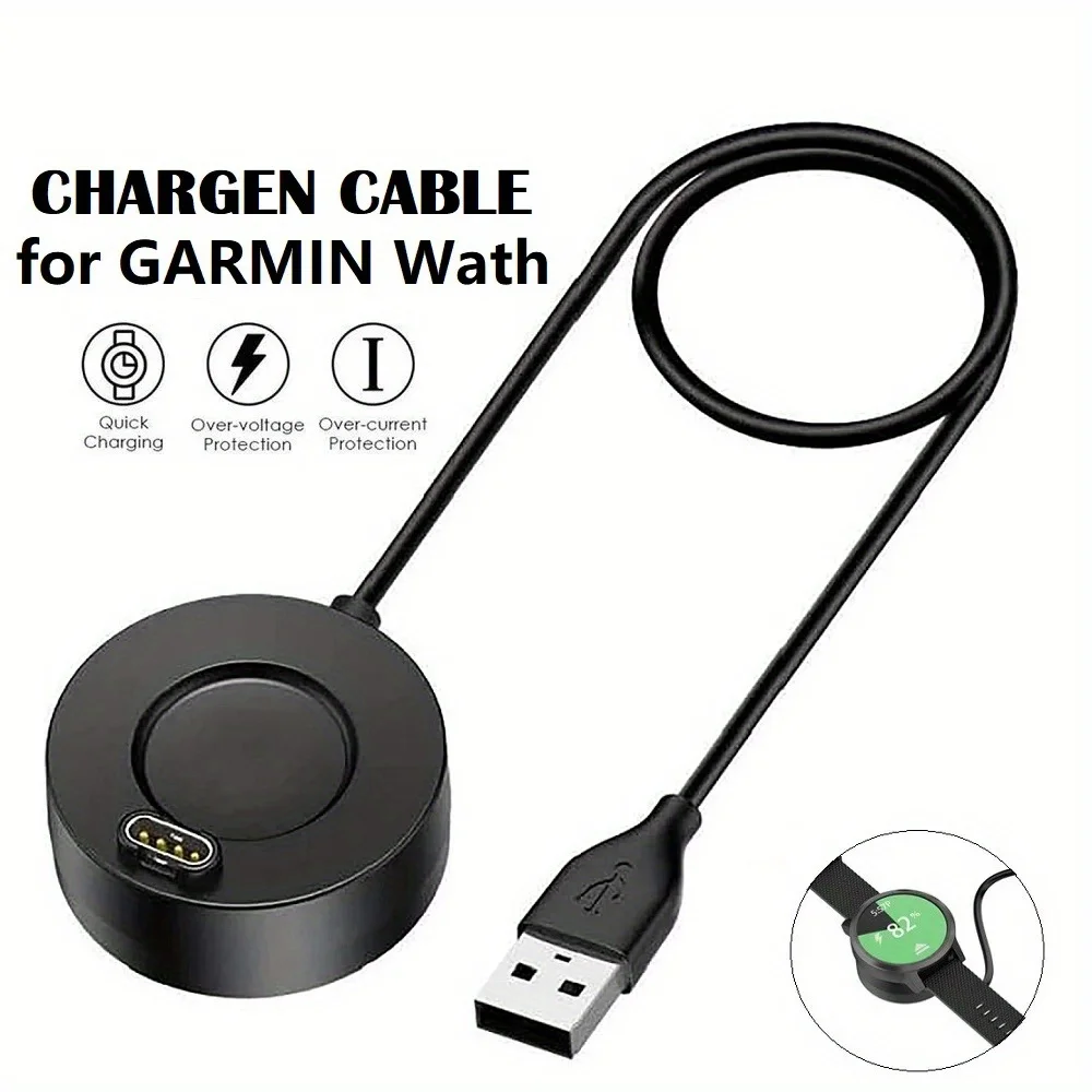Fast Charging USB Charging Dock for Garmin Vivoactive 3/4/4S, Fenix 5S/5X/6S/6X,Venu 2/2S,Durable Cable for Smartwatch Charging