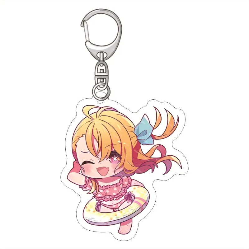 Anime Oshi No Ko Hoshino Akuamarin Rubii Acrylic Bag Charms Souvenir Keychain Car Pendant Jewelrykey Ring Gift For Couples