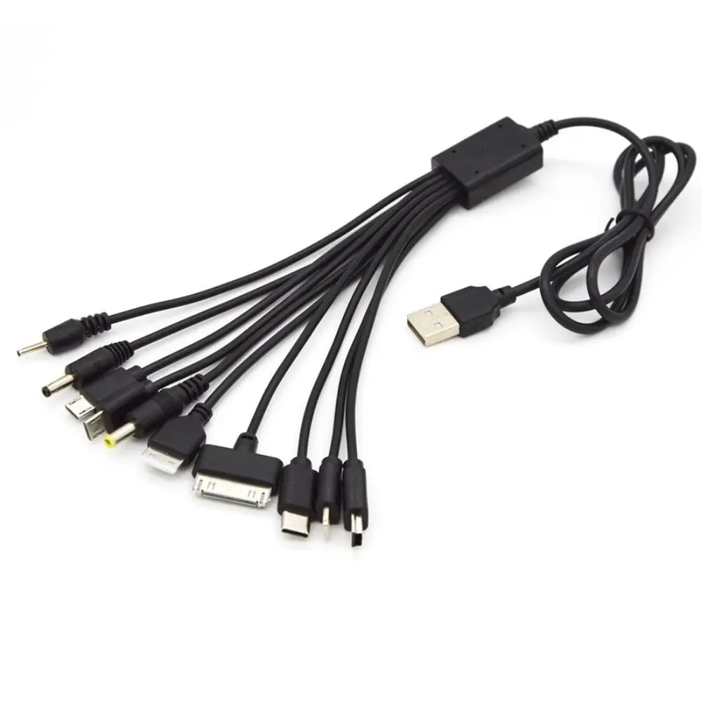 10 in 1 10 in 1 Multi Charging Cable with 10 Ports Multiple Interface Multi Charging Cable Universal Simultaneous Use
