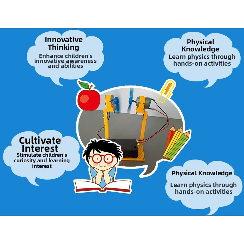 Wind for turbine DIY Kit for Ages 6 and Up for educational Science Project Teaching Renewable Energy and Basic Circuitry