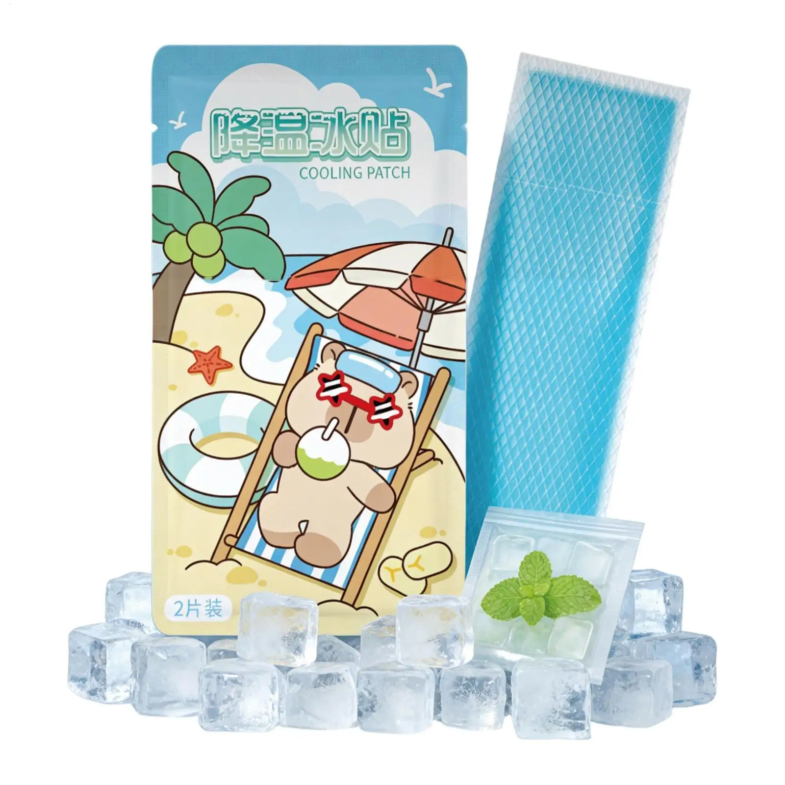 10pcs Summer Cooling Patches Portable Instant Gel Cool SheetsCell Phone Cooling Gel Ice Sticker For Travel Outdoor School Summer