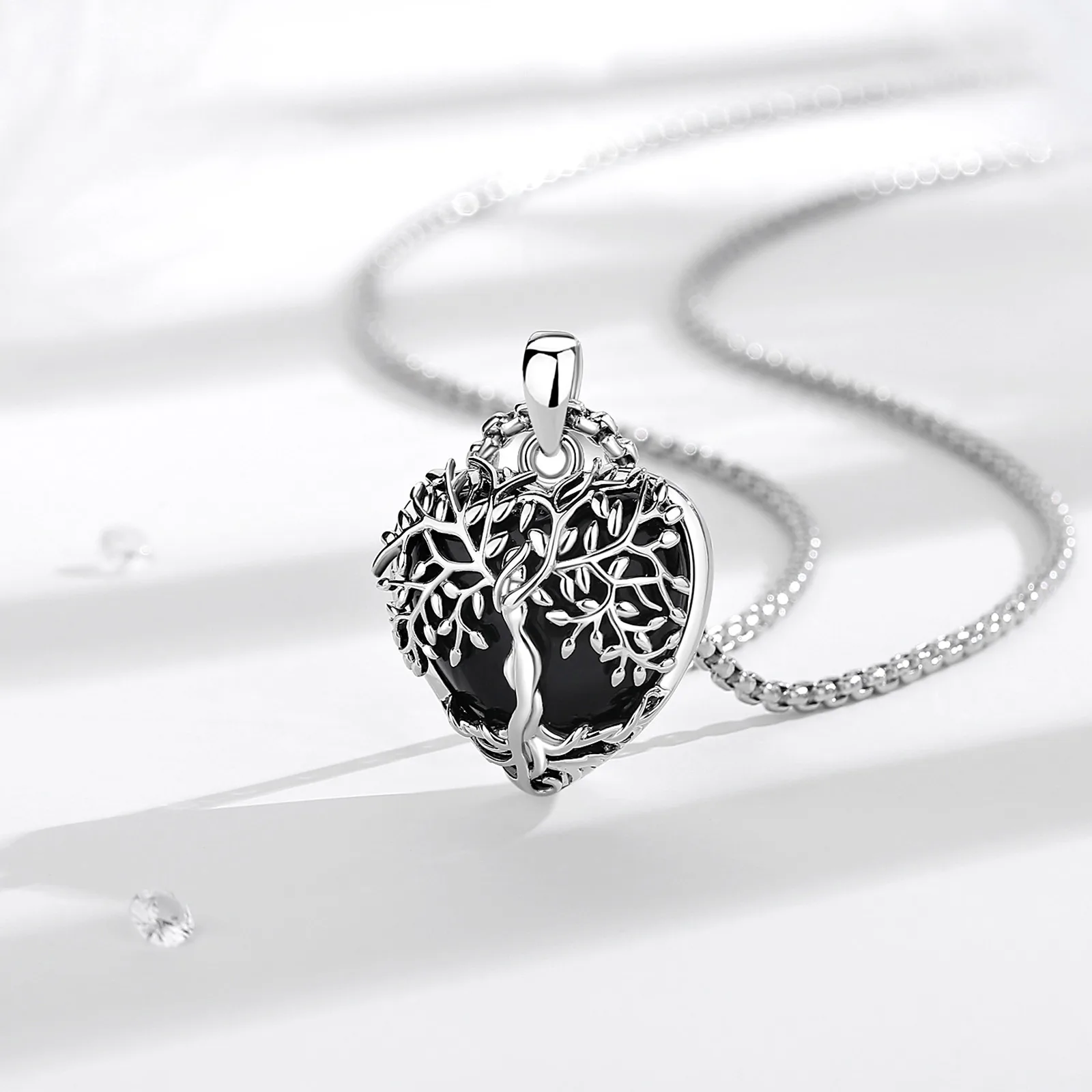 قلادة جمشت شجرة الحياة من يودورا ، حجر شفاء الطاقة ، حجر سبج كريستالي ، قلادة فيروزي ، مجوهرات روحية ، هدية تأمل