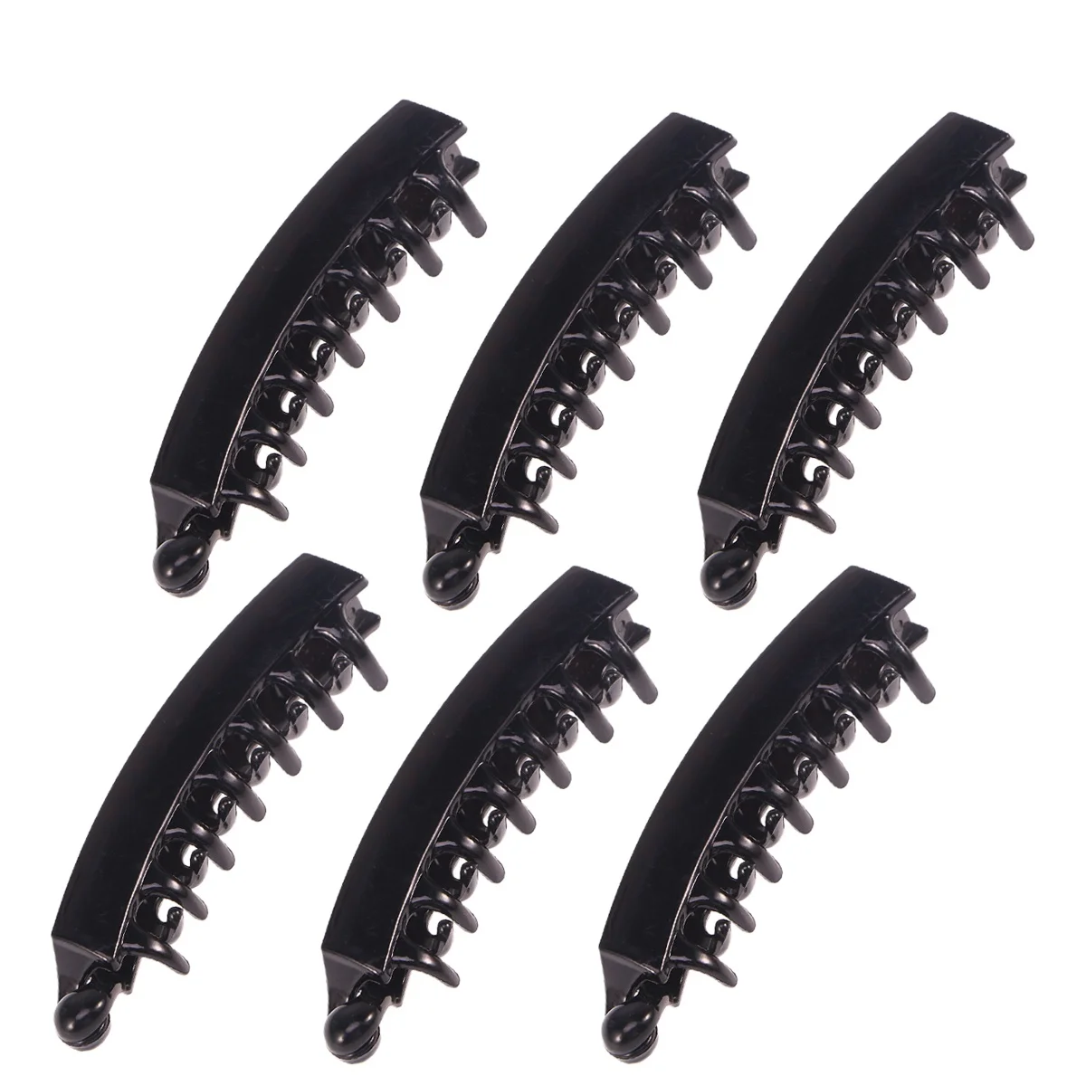 

6 Pcs Banana Clips for Hairpin Barrettes Claw Fine Long Earth Tones Ponytail Holder