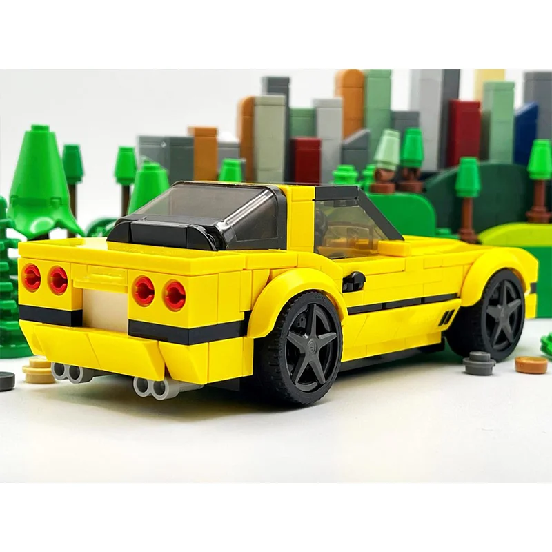 2024 Chevrolet  City Car Speed Champion Classic Classic Car Building Blocks Brick Racing Model Children's Toy Gift