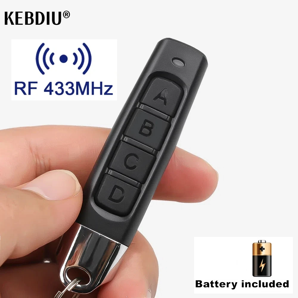 1pc Keychain 433MHZ Remote Control Auto 4 Channe ABCD Code Garage Gate Door Opener Duplicator Clone Cloning Code Car Key