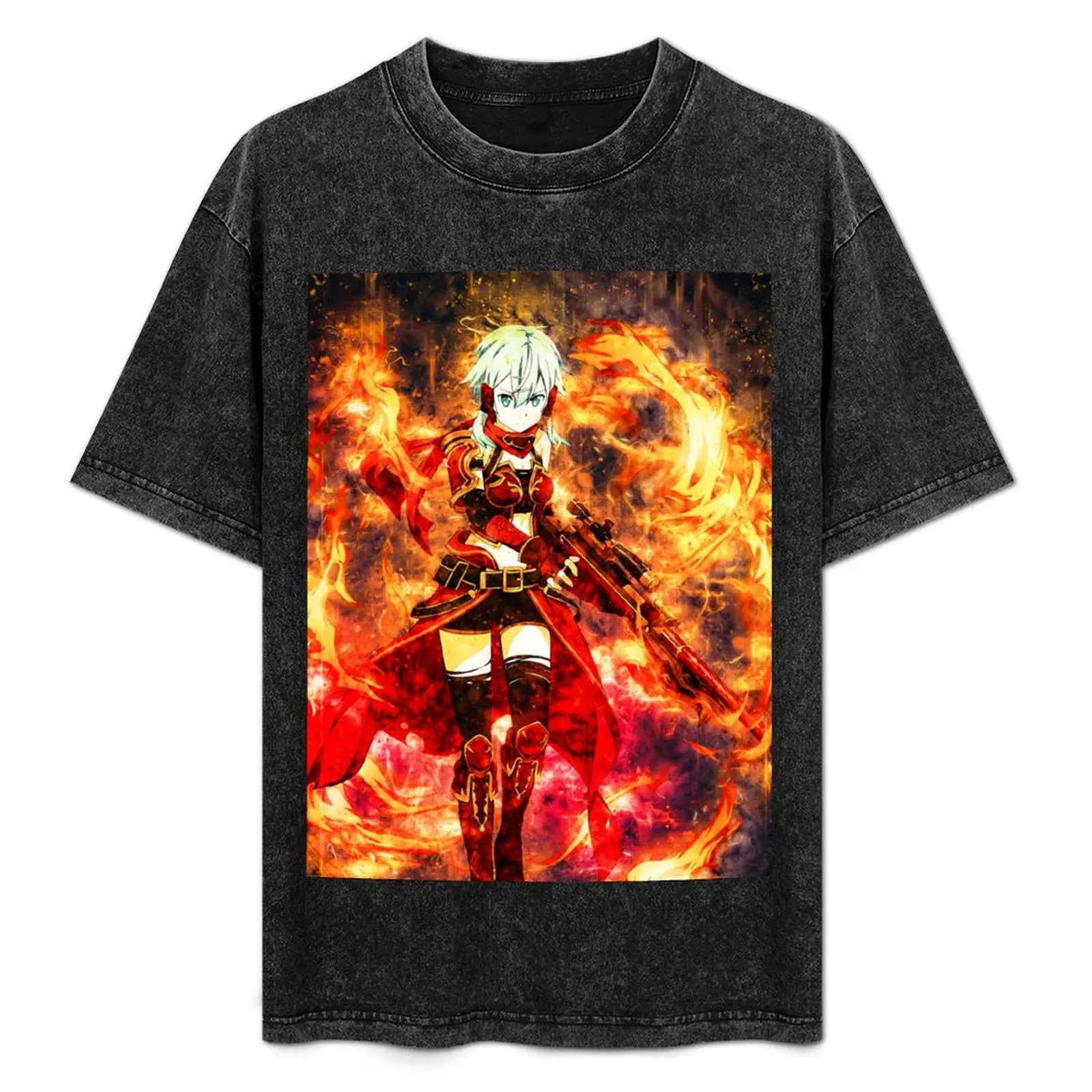 

Sinon Sword Art Online T-Shirt Retro Graphic Print T-Shirt