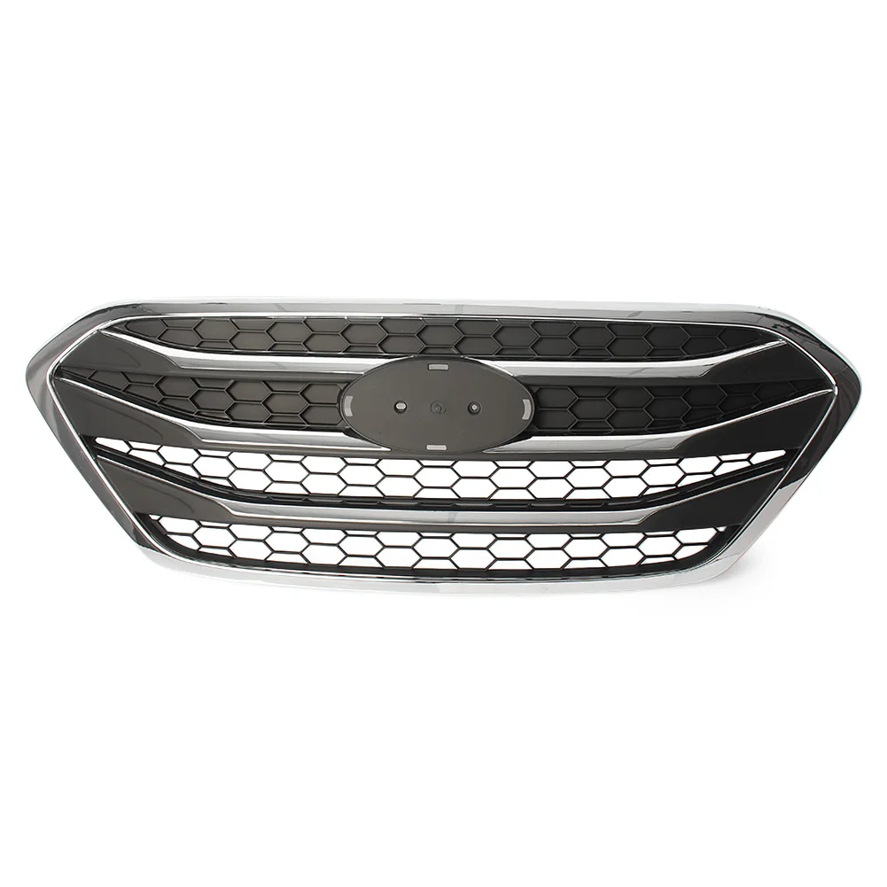 Car Front Grille Upper Radiator Hood Grill For Hyundai Tucson ix35 2013 2014 2015 2016 With Emblem logo