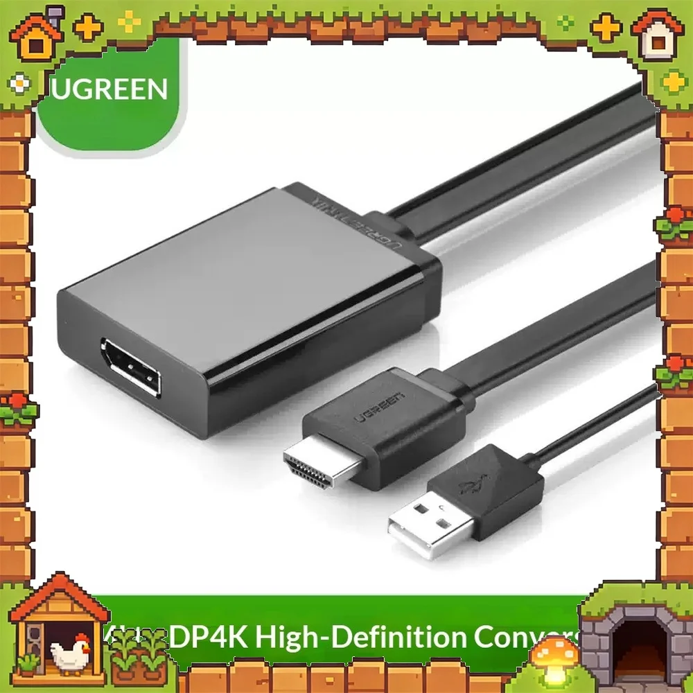 UGREEN MM107 HDMI to DP Adapter 4K HD Converter for Monitor TV Laptop Desktop Projector