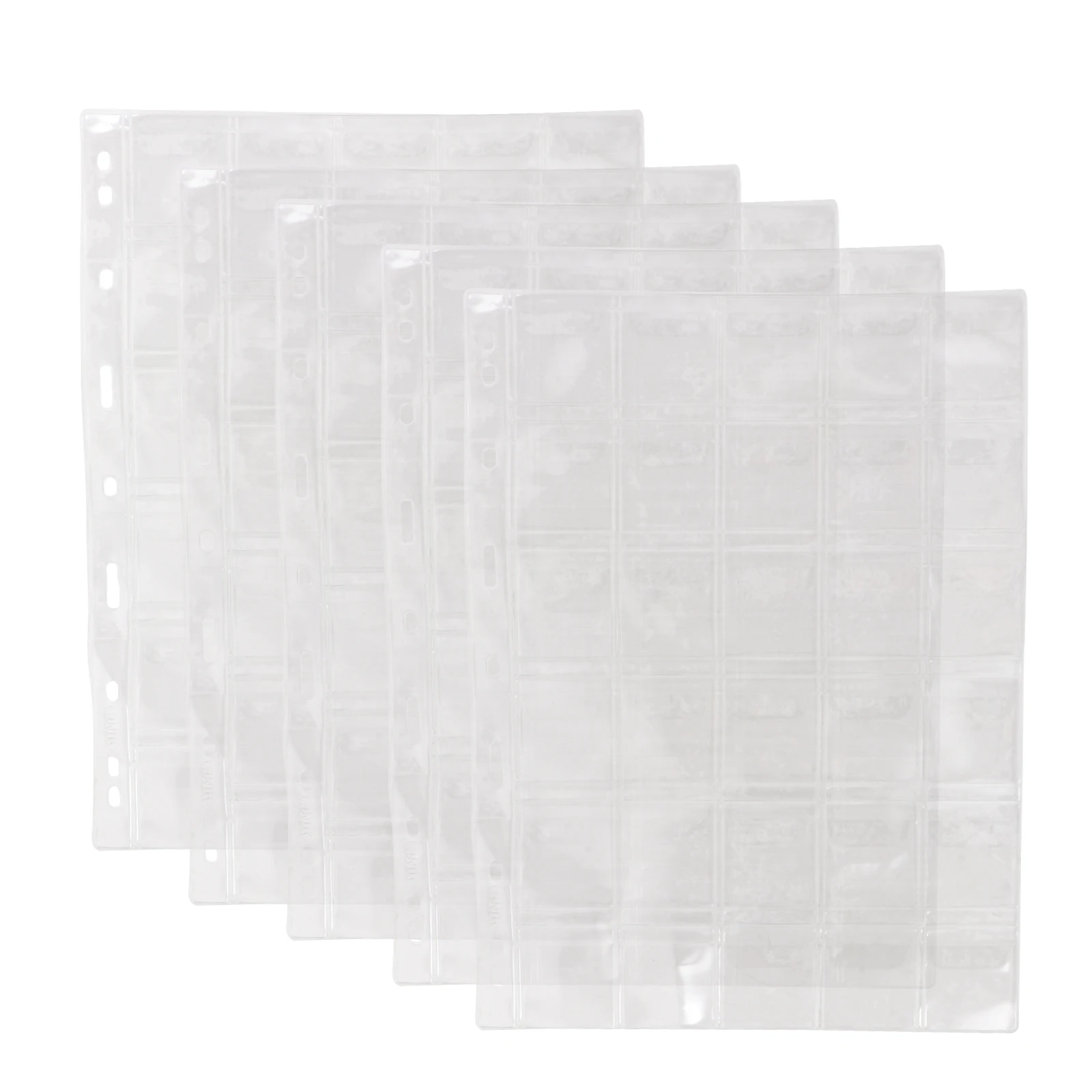 5 Pcs Commemorative Coin Storage Book Pockets Album Holder Collecting Transparent Money Bag Banknotes Protector