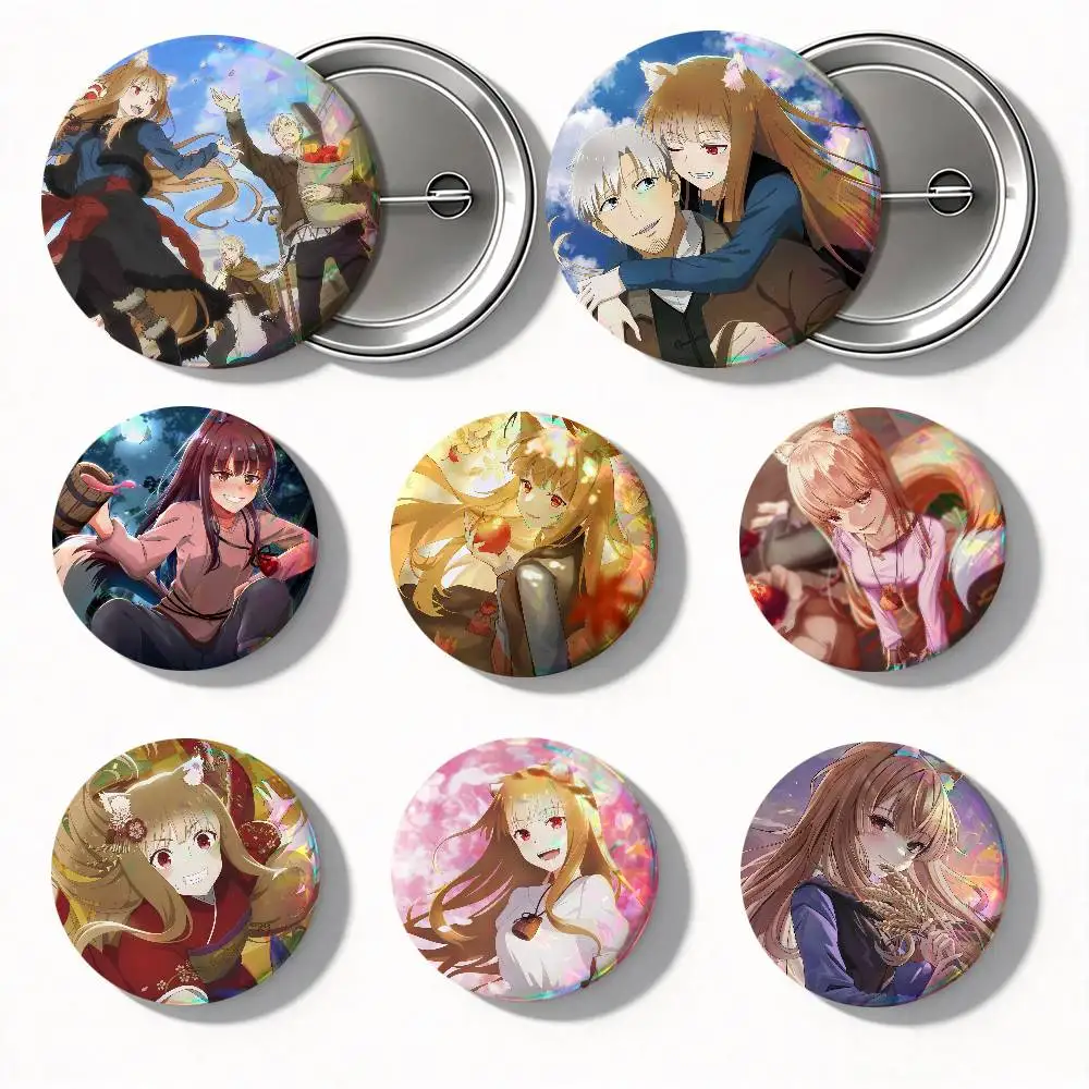 Spice And Wolf Anime Round Badges Can Be Used To Decorate Clothes And Backpack Pins