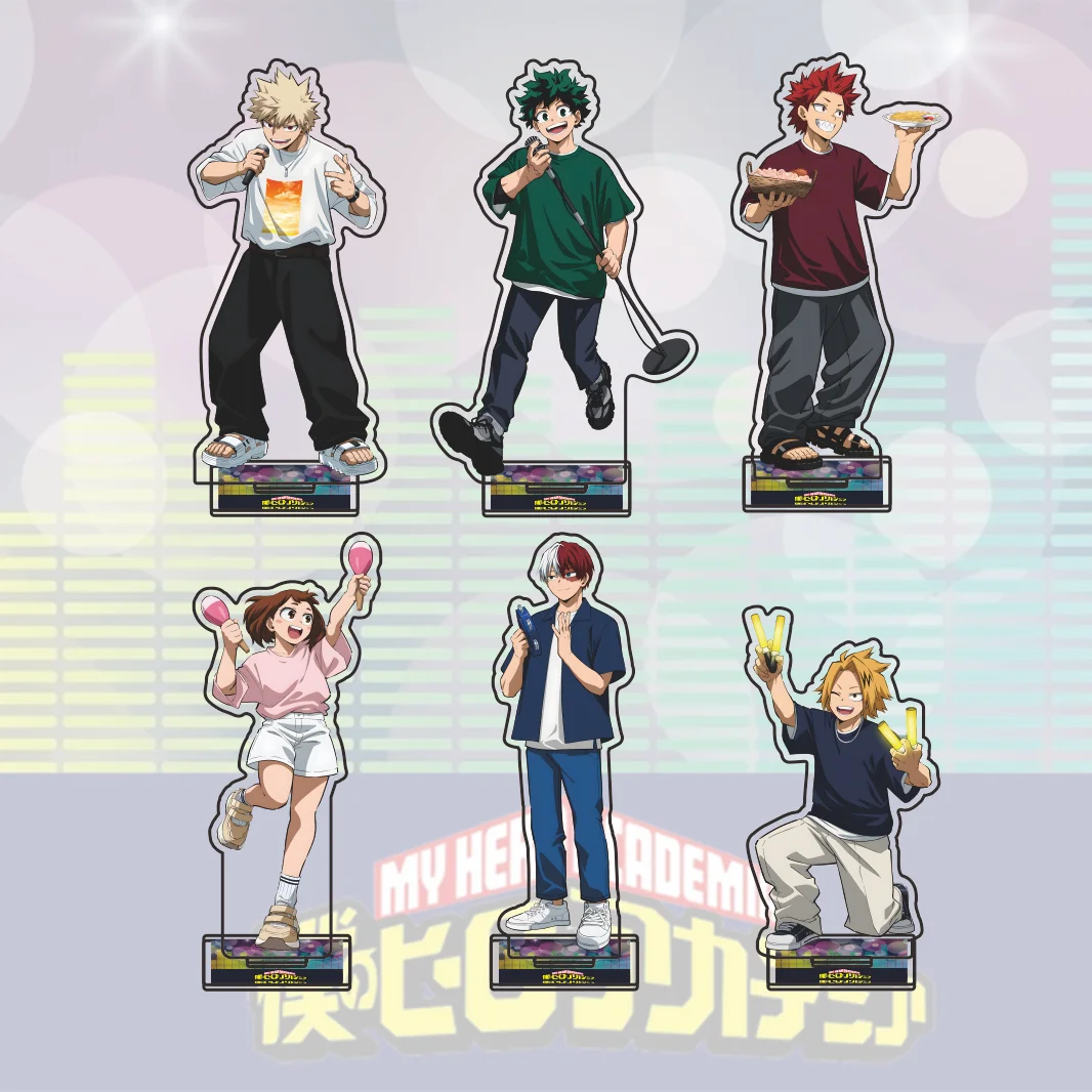 My Hero Academia Concert Series Acrylic Stand Midoriya Bakugo Uraraka Kirishima Todoroki Denki Standee Desk Decor Anime Keychain