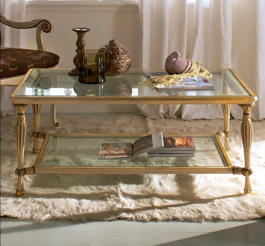 French nostalgic solid wood coffee table, Nordic rectangular living room wooden tea table, retro small apartment coffee table