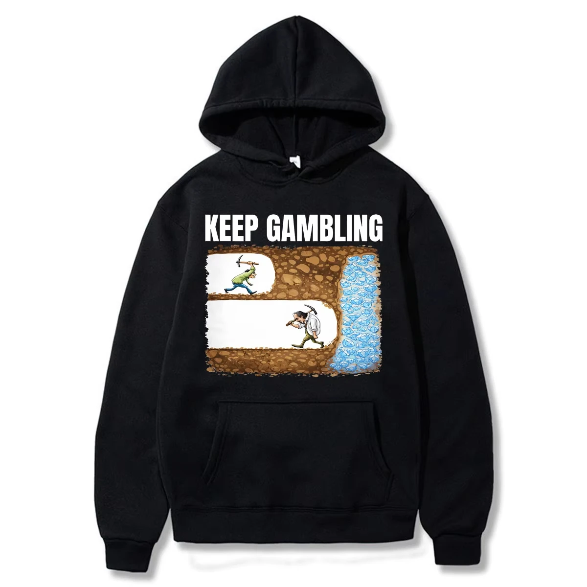 2026 Funny Mining Explorer Print Hoodie Autumn Winter Men Women Aesthetic Trend Loose Long Sleeves Streetwear Hoodies Top