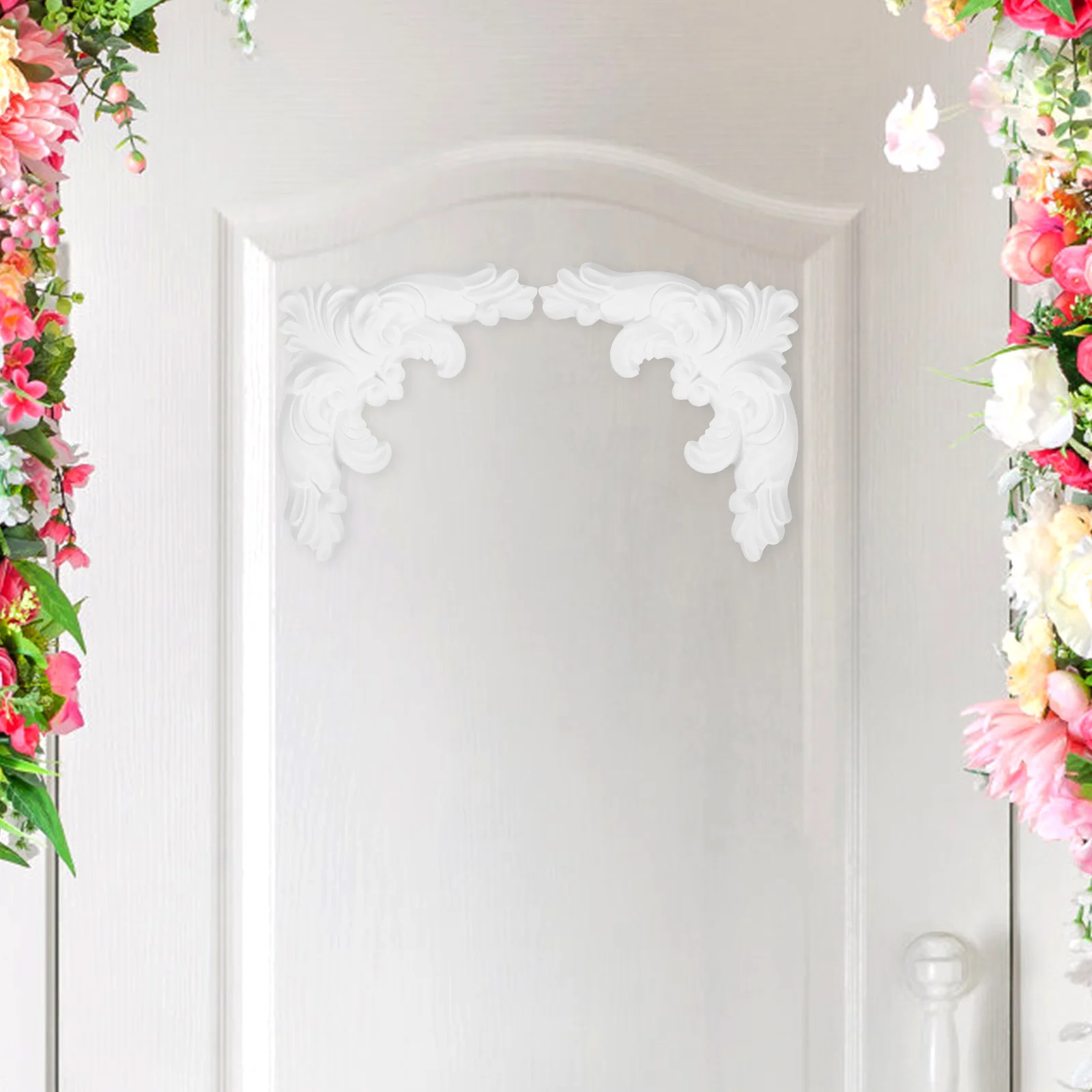 

Pu Carved Onlay For Furniture Corner Decor Unpainted Applique Wall Cabinet Door Decoration Craft Home Ornament