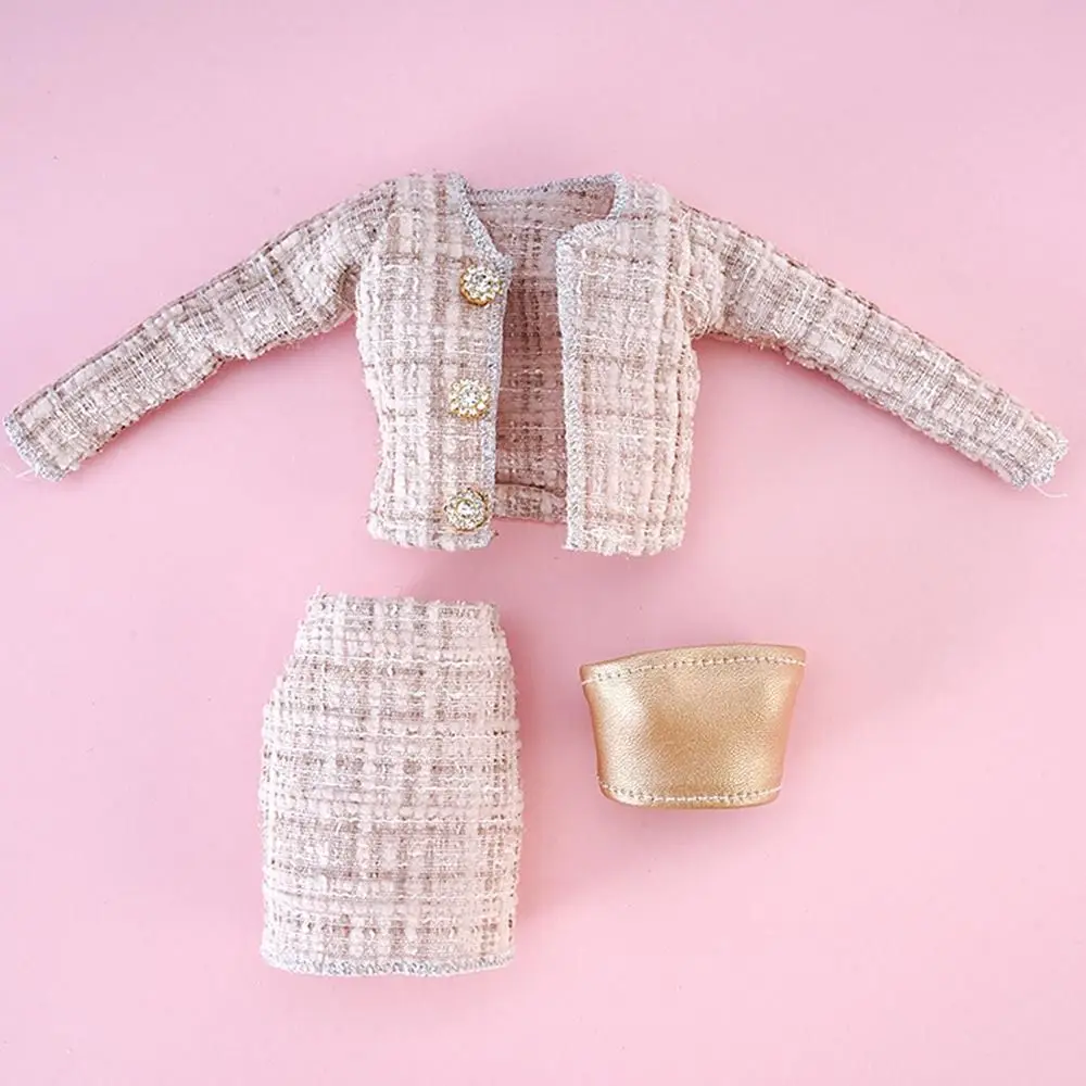 1/6 Pop Mode Casual Kleding Winter Kleding Elegante Jas Rok Pop Dragen Set Voor 29 ~ 32 Cm Poppenkleding Accessoires Diy Cadeau