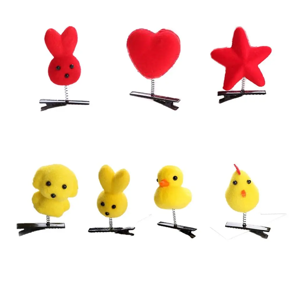 Creative Dog Duck Hair Clip Star Plush Chicken Barrettes Animal Korean Style Kids