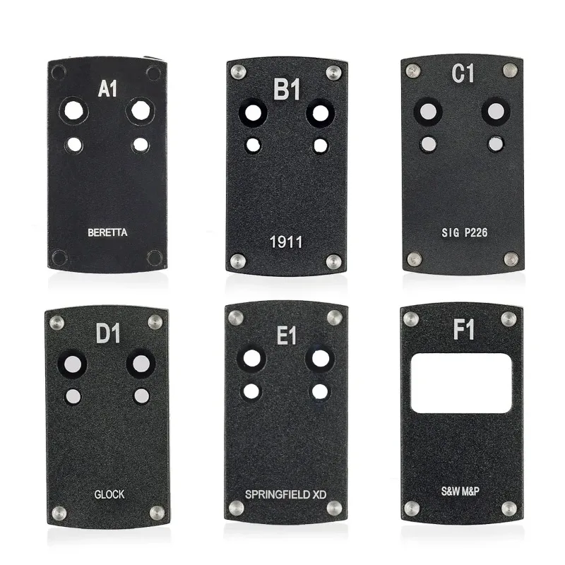 Base óptica de montaje de vista de pistola, perfil bajo, compatible con Glock 1911 SW MP SIG P226 Springfield XD S & W M & P, placa Base de punto