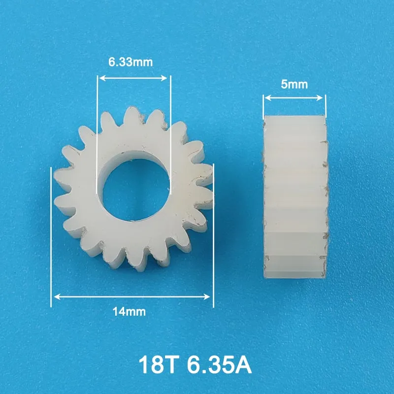 18T 0.7M POM Plastic Gear OD=14mm Height 5mm 18 Teeth Spur Pinion 183A 184A 185A 186A