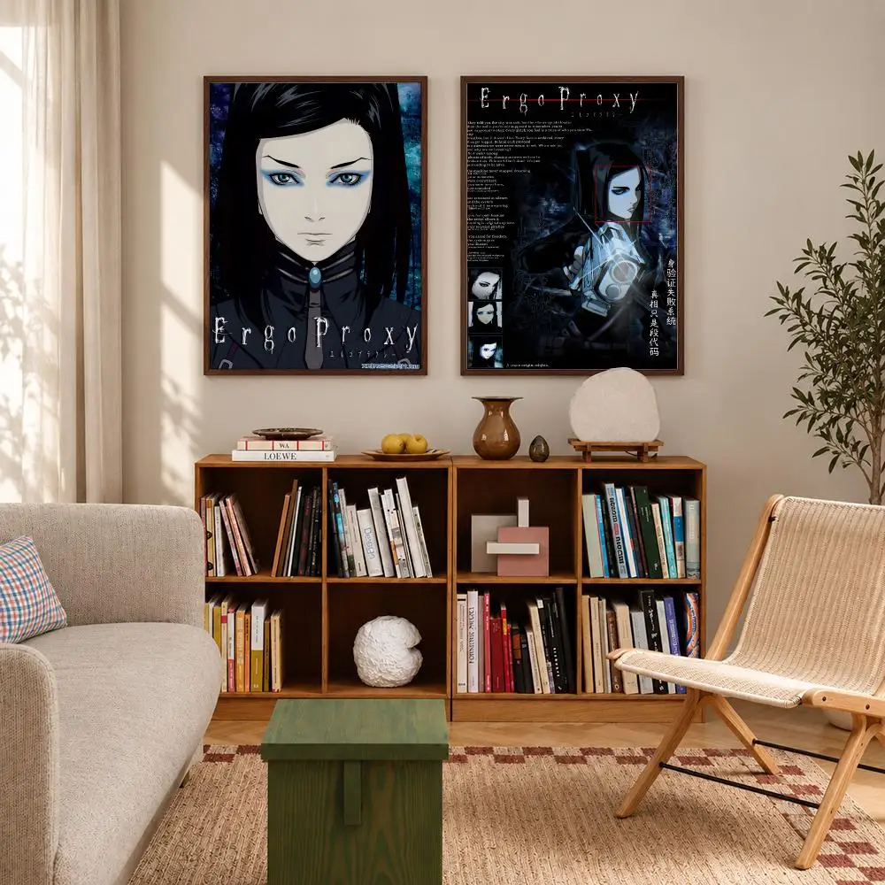 Dark Cyberpunk Psychological Anime Ergo Proxy Poster Self‑Adhesive Waterproof Poster Sticker Wall Art Home Decor