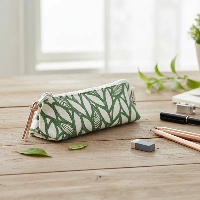 2026 new printed Nordic canvas pen and brush bag suitable for carrying small items, storage bags, makeup bags, toiletries bags