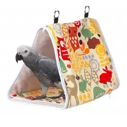 Soft Bird Hanging Cave Peony Parrot Small Hammock Bird Nest Warm Thick Triangle Bird Hanging Tent Snuggle Hut Hamster House