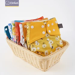 Elinfant Breathable Mesh Cloth 4pcs/set Washable Pocket Diaper Adjustable Reusable fralda Ecological Cloth Diaper
