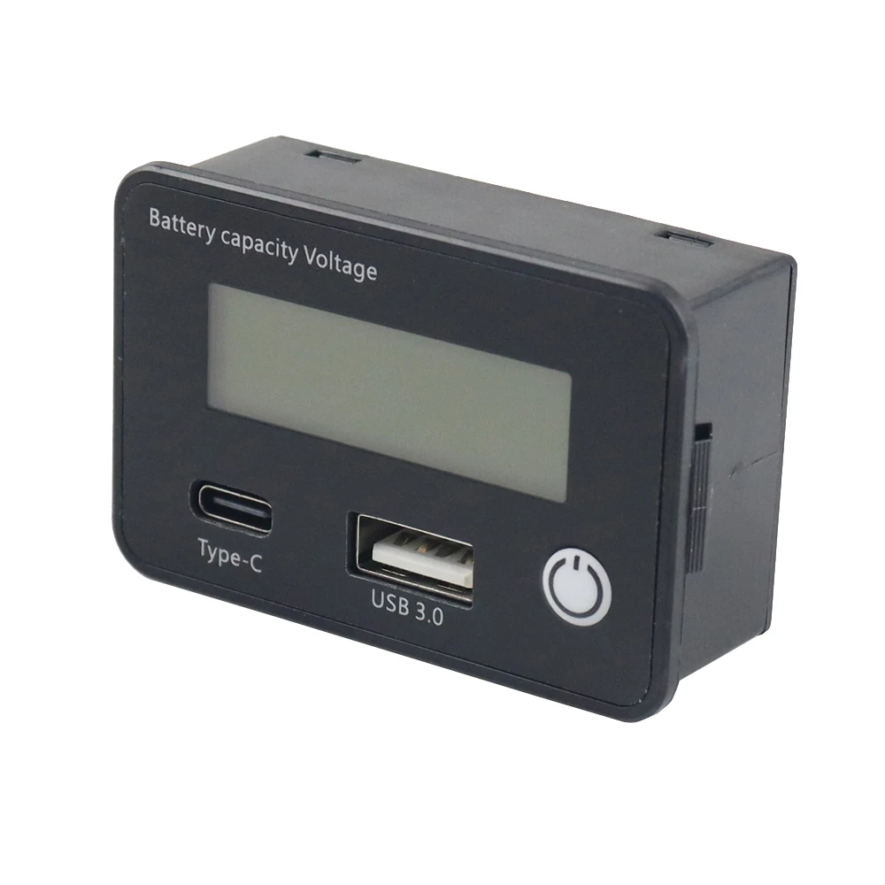 Imagem -06 - Tensão Capacidade Nível Indicador Tester Medidor Voltímetro Usb Tipo-c Car Charger 12v 24v Li-ion Chumbo-ácido Lifepo4 Bateria Qc3.0