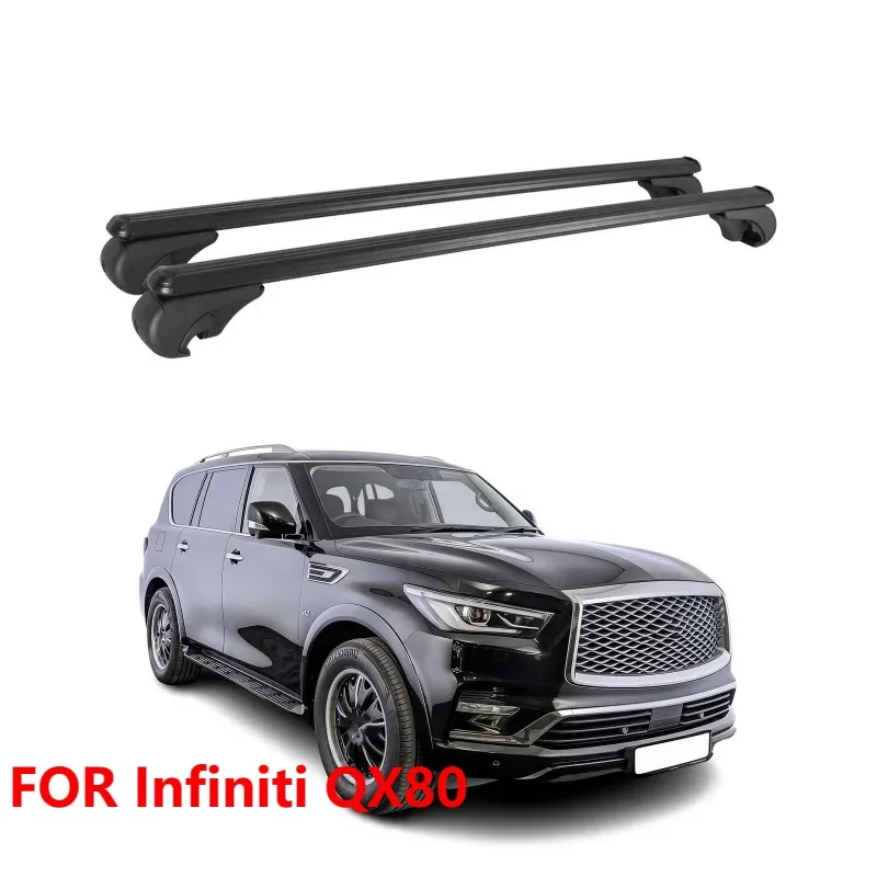

Для Infiniti QX80 багажник на крышу, поперечины, запираемый багажник, черный 2015-2024