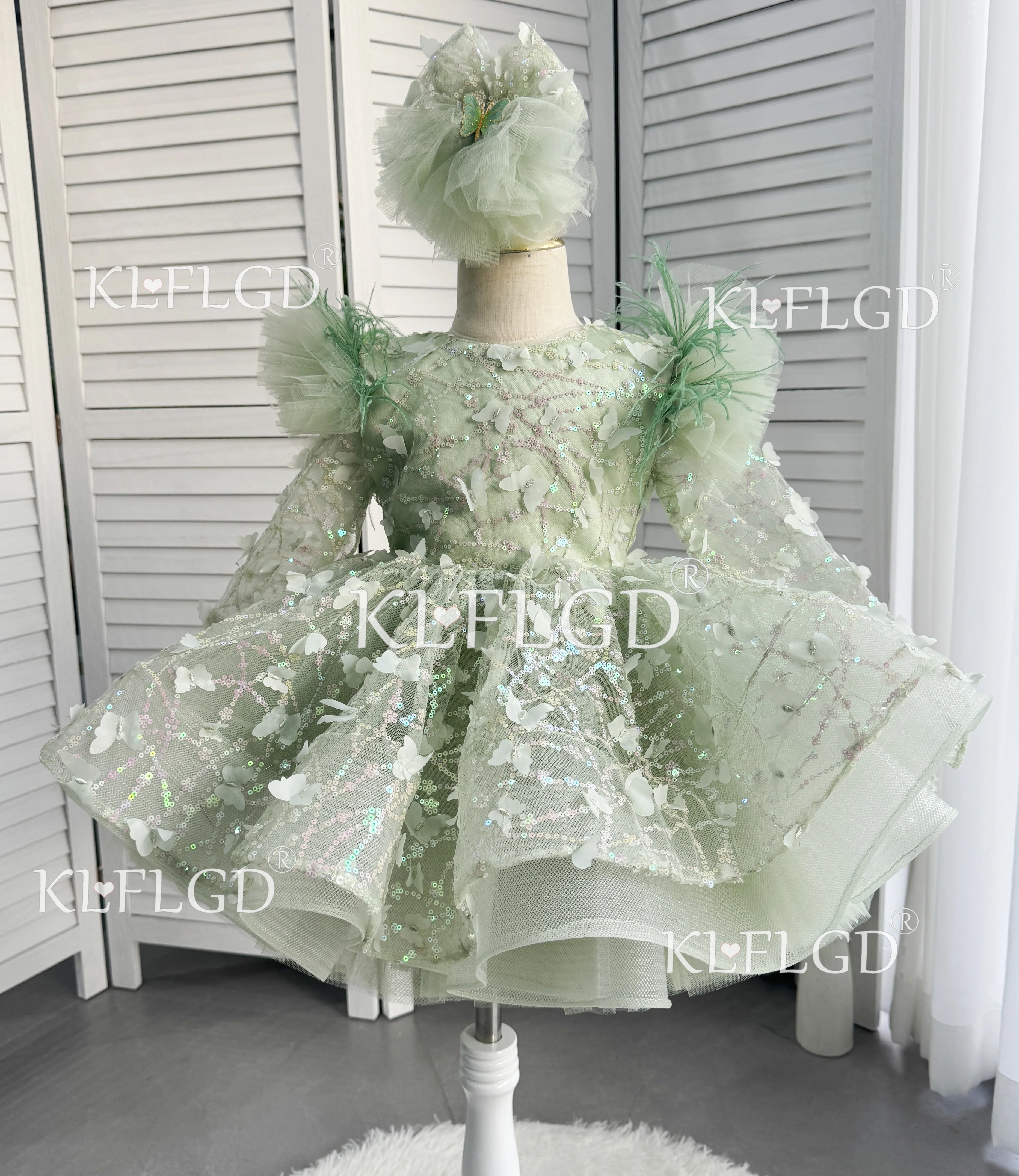 Exquisite Girl Party Dress Elegant Girl Birthday Evening Dress Carnival Girl Performance Cake Puffy Skirt 3-10 Year Old Girl