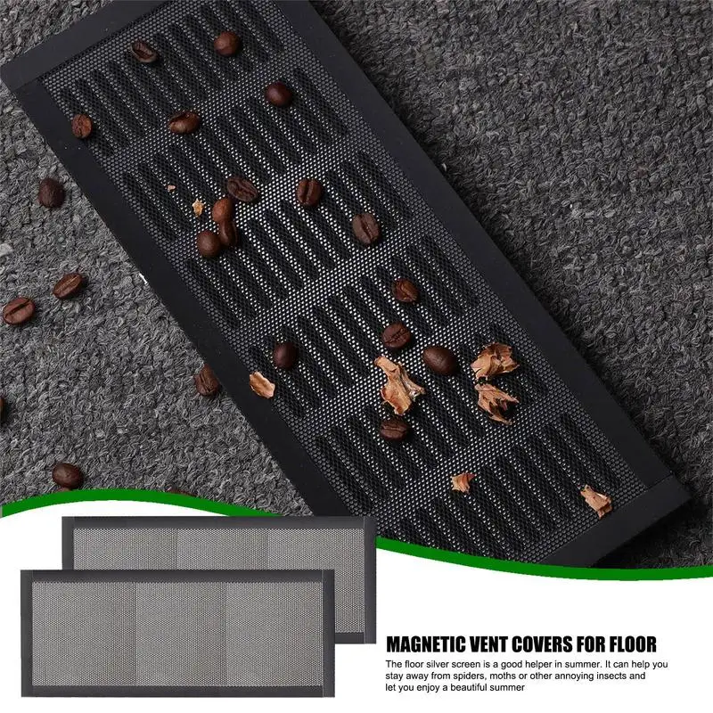 Magnetic Air Vent Cover Rectangle Vent Screen Register Trap Floor Register Mesh Cover For Wall Ceiling Floor Catch Debris Hair