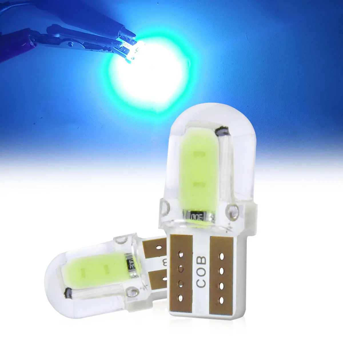 2/10/20 Stück ultrahelle 360-Grad-Beleuchtung T10 W5W 168 COB-LED-Signale für Auto-Seitensignal-Blinker, Brems-Leselampen