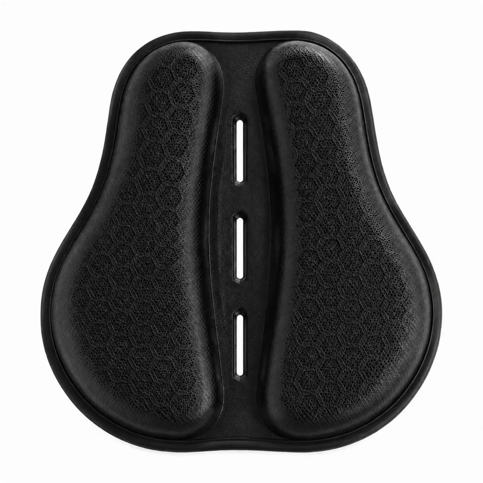 TPE Honeycomb Seat Pad Cushion Washable Contoured Saddle Cushion with Drainage Slots Breathable for Long-Distance Riders,