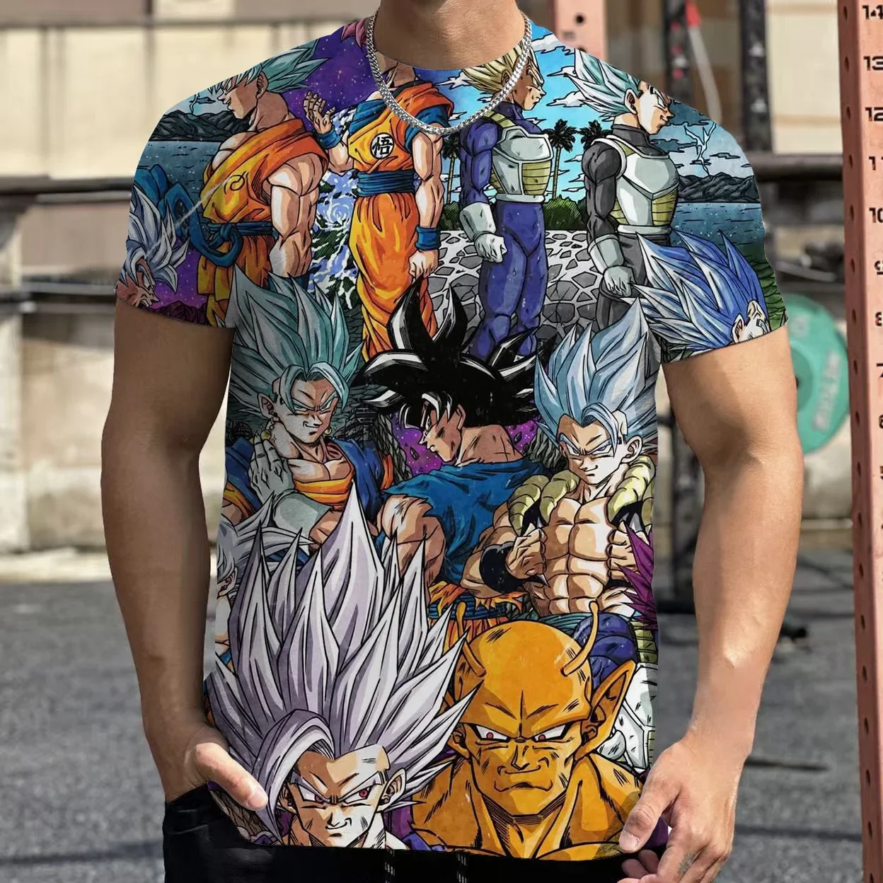 

Summer Japanese Anime Dragon Ball Print T Shirt Men Vintage Washed Tshirt Short Sleeve Tops Tee Harajuku Hip Hop Kids Streetwear