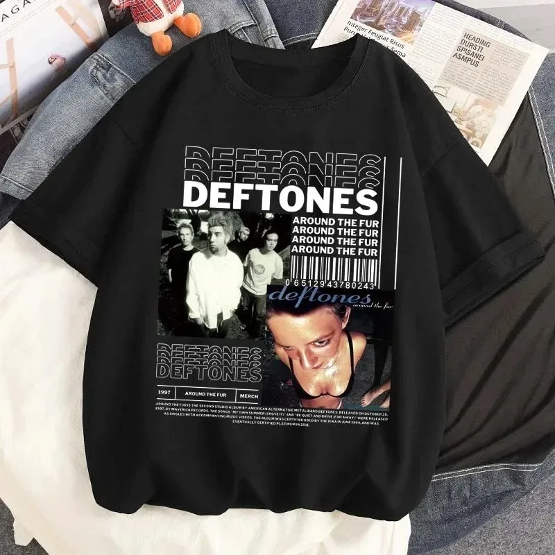 

Deftones Tee Around The Fur Album Printed T Shirt Harajuku Gothic Tshirt Summer Women Casual Streetwear Vintage T-shirts Tops
