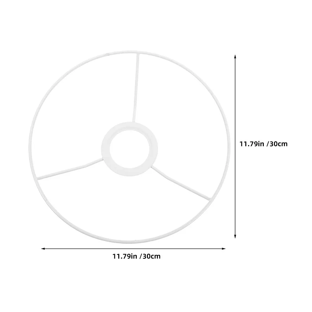 1Pair Round Lampshade Frame Sturdy Metal Ring Support for DIY Lamp Shade Wire Frame Lamp Shades DIY Accessory Metal Ring Support