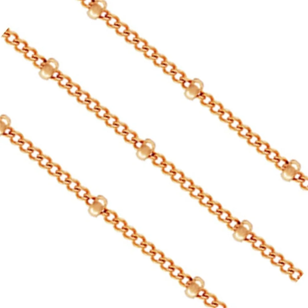 Bulk Unfinished Satellite Chain 1.2mm 3.28 Feet Approx 1 Meter in 14K Rose Gold Filled