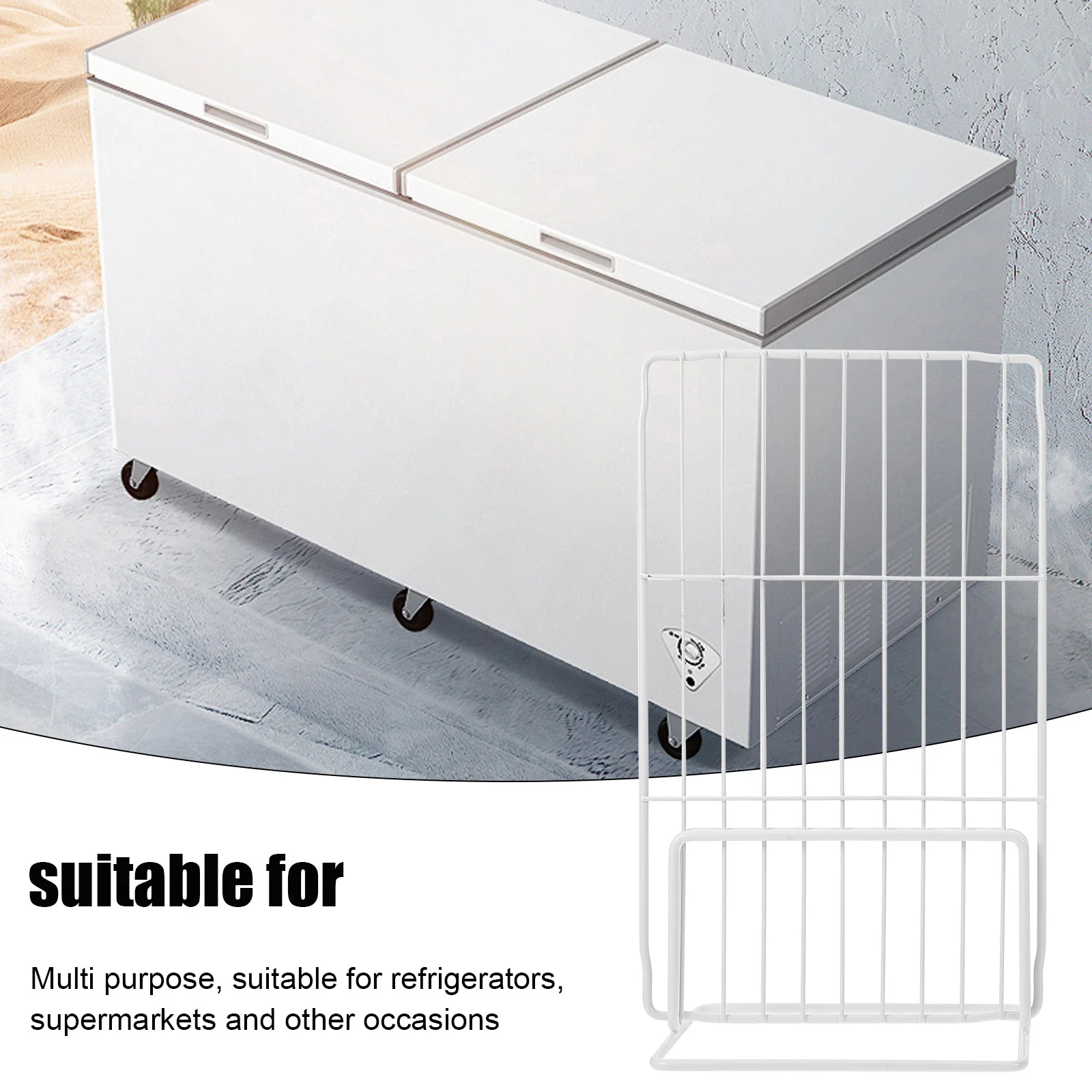 2 Pcs Refrigerator Partition Freezer Supply Container Fridge Shelf Divider Iron Dividers Separator