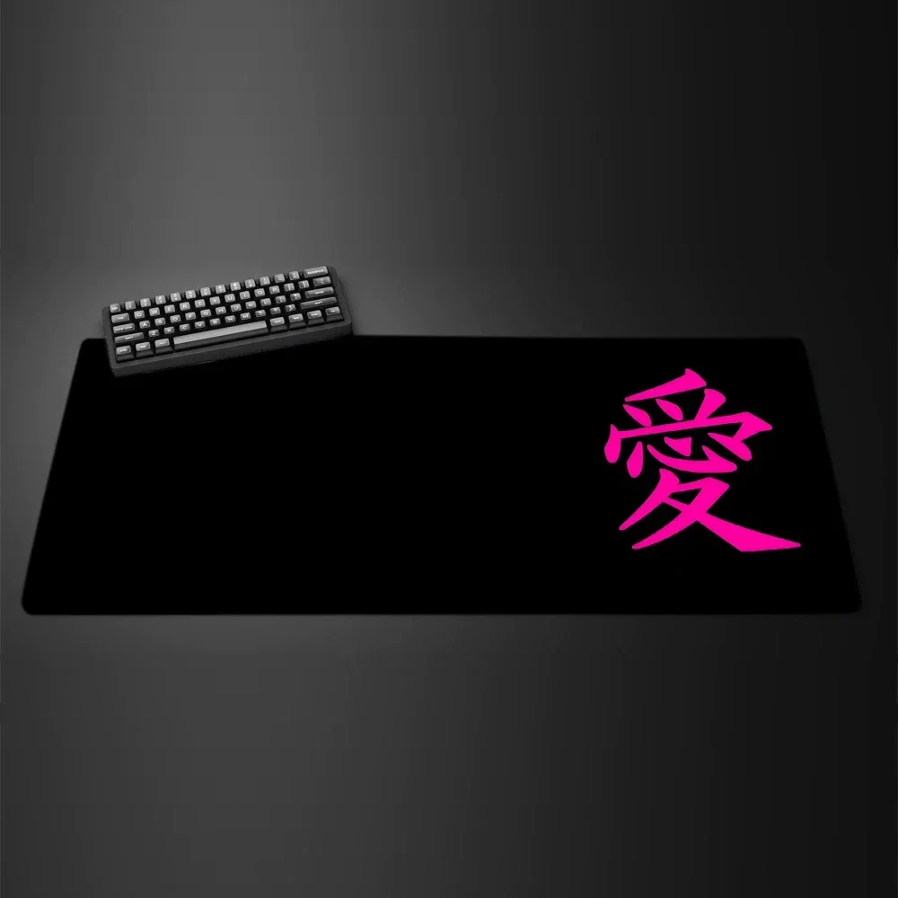 Novo estilo "amor" grande simples teclado de escritório tapete de mesa borda espessada antiderrapante e-sports mouse pad estudante escrita-tapete 900x400mm