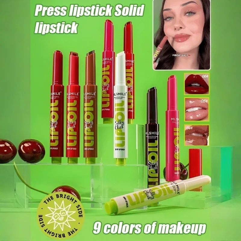 multi-color Silky Lip Gloss Hydrating with Radiant Lip Care Mirror HIGH-Shine Effortless Press Long-Lasting SEXY