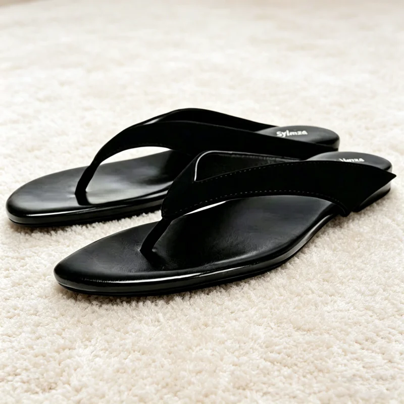 

New Style Flip Flops for Women Light Comfortable Flat Sandals Luxury Designer Clip Toe Slippers Summer Beach Shoe Chanclas Mujer
