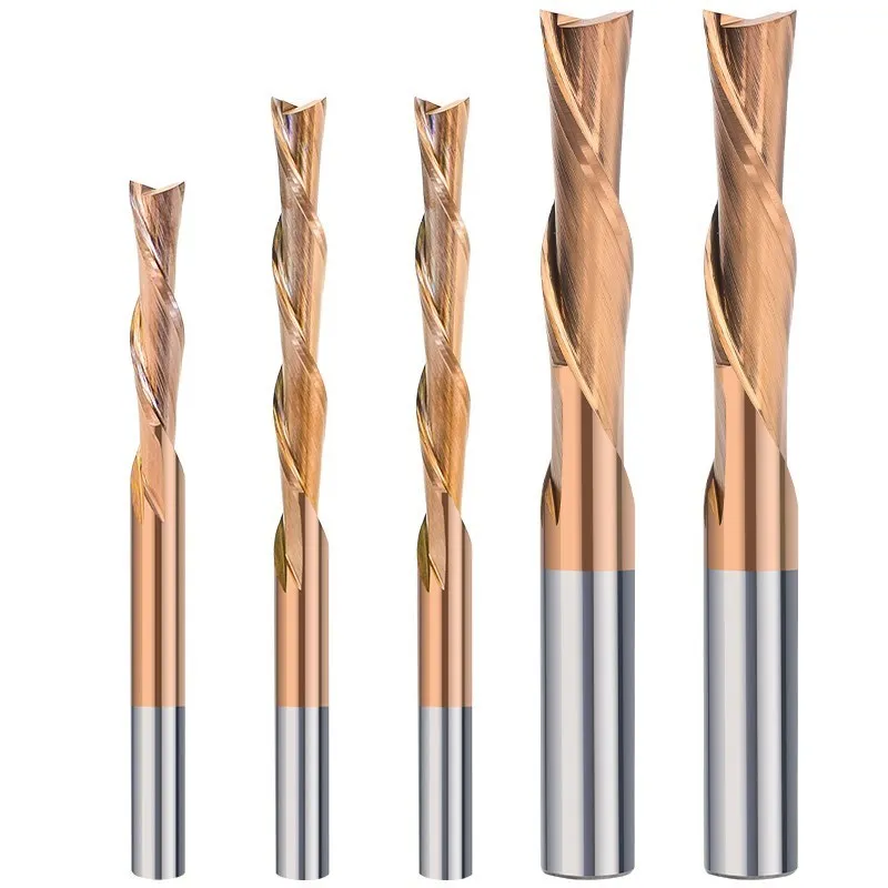 Down Cut Router Bit 1/8 Schaft Hartmetall fräser 2 Flöte CNC-Maschine Schaft fräser für Holz bearbeitung mdf schneiden – Detail 8