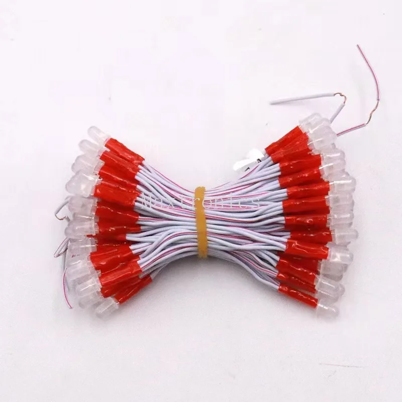 DC5/12V Red/Green Blue/White/Yellow 5MM Led Modules Lamp 100PCS/string Light Emitting Diode Modules for Advertising Light Sign