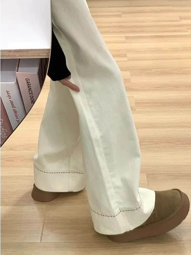 

High Waist Flared Jeans Women's Spring New plus Size Small Height Slim Wide Leg Hoof Bell Bot Casual Denim Pants