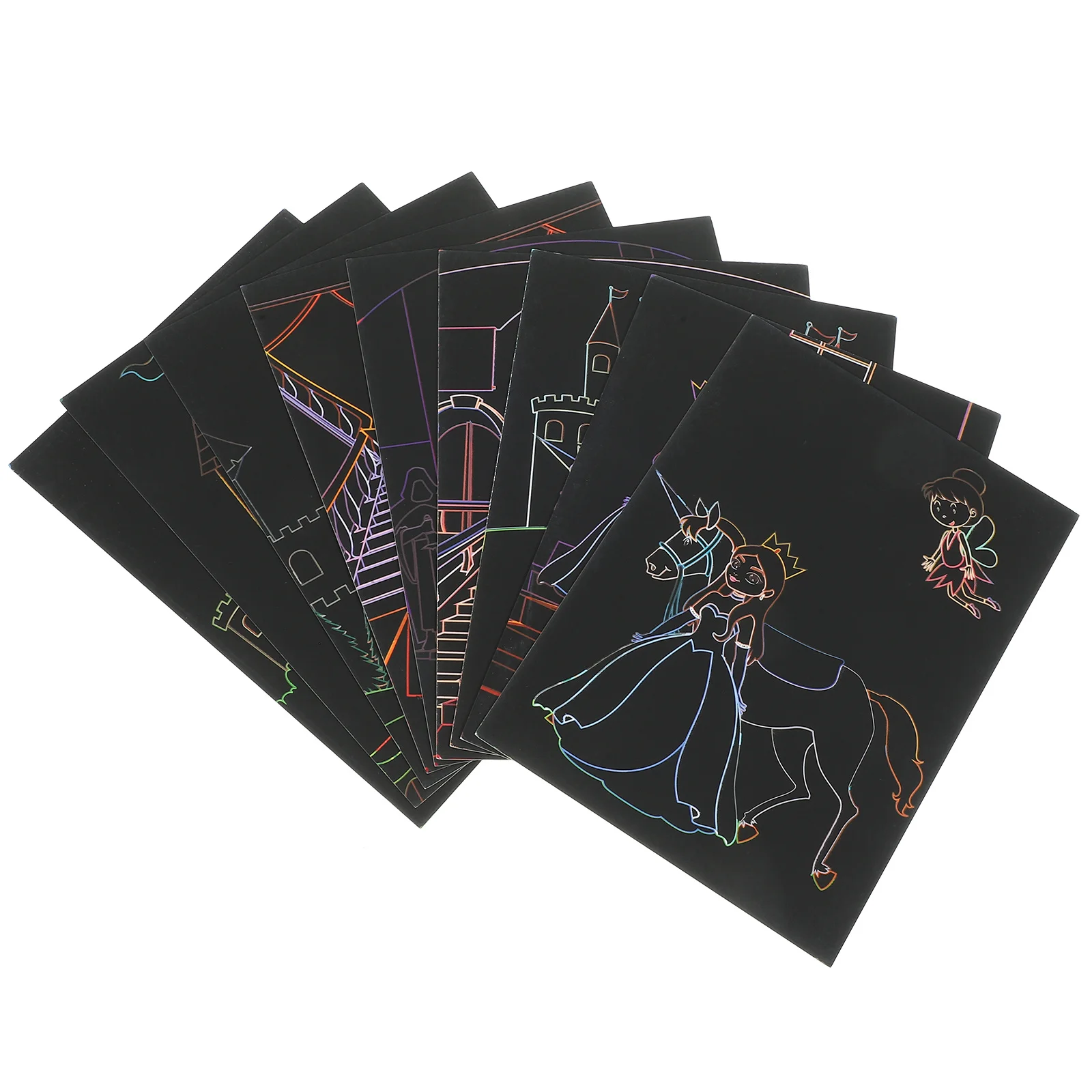 

1Set Children's Scratch Painting Creative Paper Sheets for Kids Fun DIY Craft Activity Home Kindergarten Party Games Educational