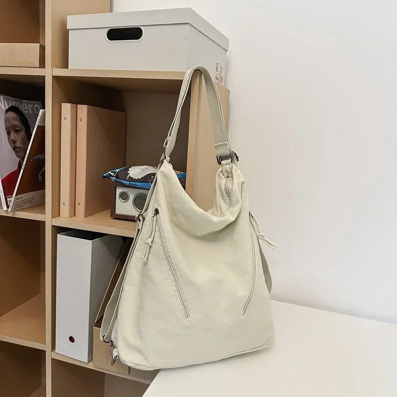 Hot Selling Casual Canvas Fashionable Women's Shoulder Bag 2026 New Versatile Large Capacity Backpack Women's Crossbody Bag