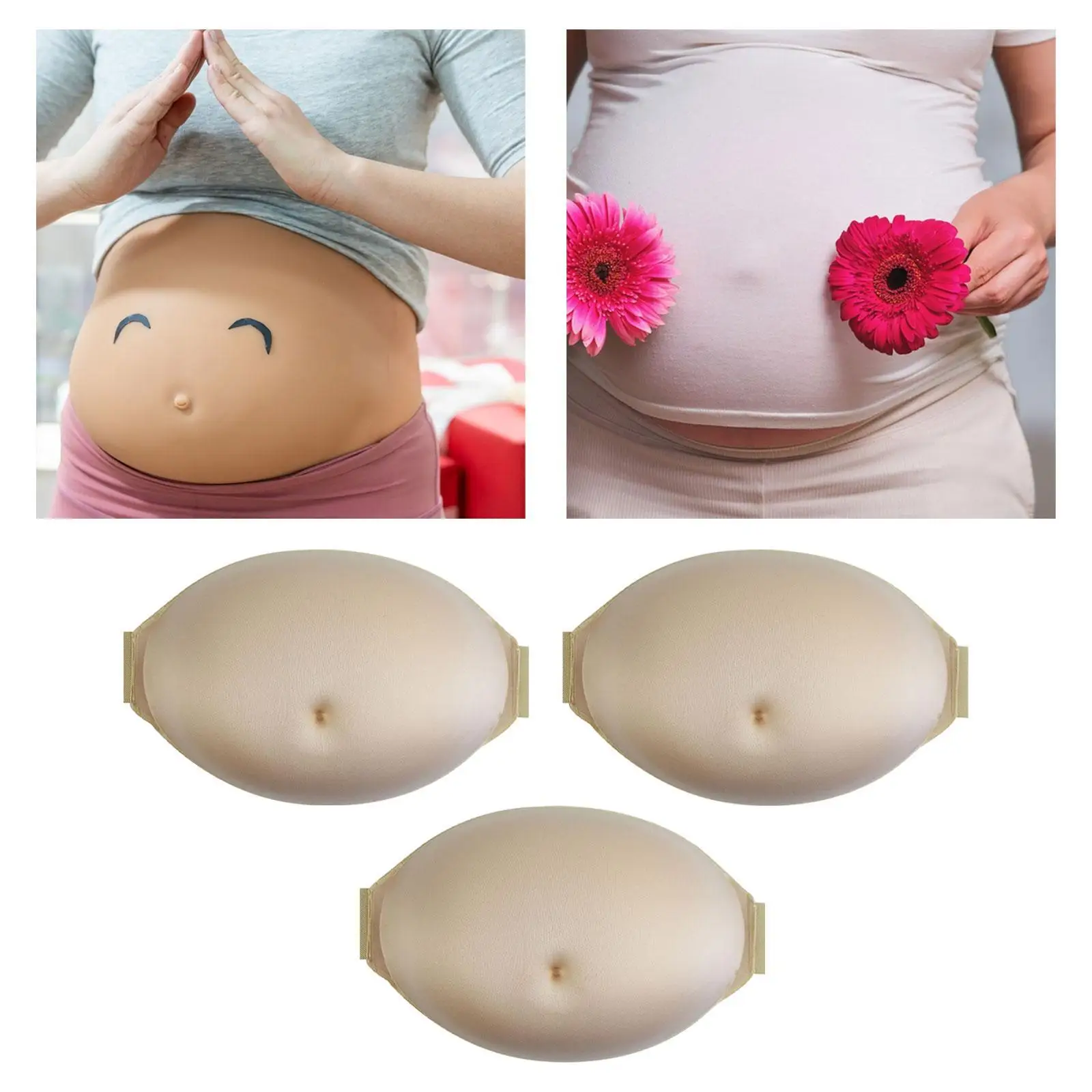 

Fake Pregnancy Belly Breathable Skin Color Prosthesis Bump Film Props for Advertising Screen Performances Costumes Spoof Stage